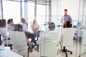 Business meeting in a modern office